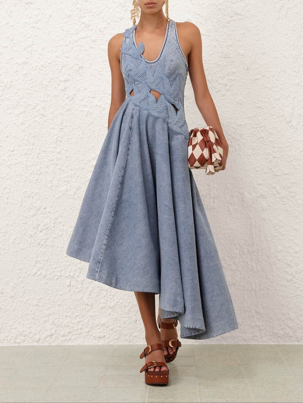 Alchemy Denim Applique Dress Worn Once